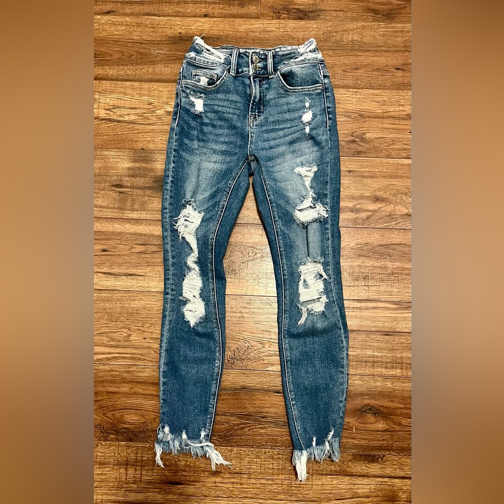 Distressed Blue Jeans size 25
